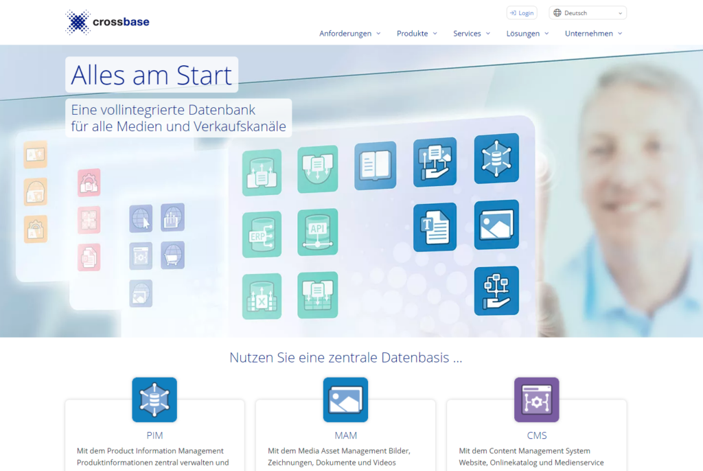 Start des neuen PIM Systems „Crossbase“